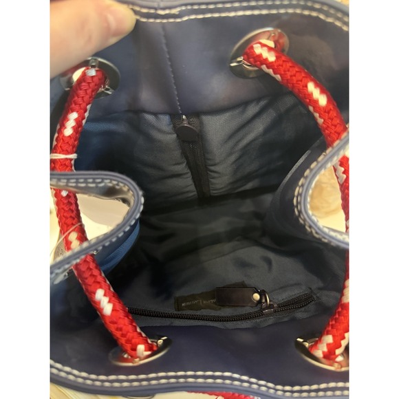 Vintage Ralph Lauren Backpack Bag Womens Nautical Rope Pocket Strap Preppy‎ - Picture 6 of 12
